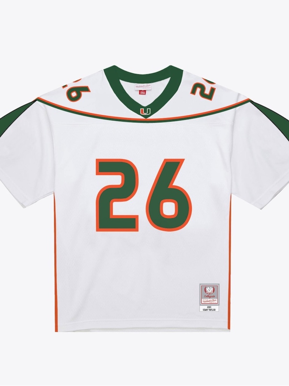 Sean Taylor White Miami Hurricanes 2001 Legacy Jersey
